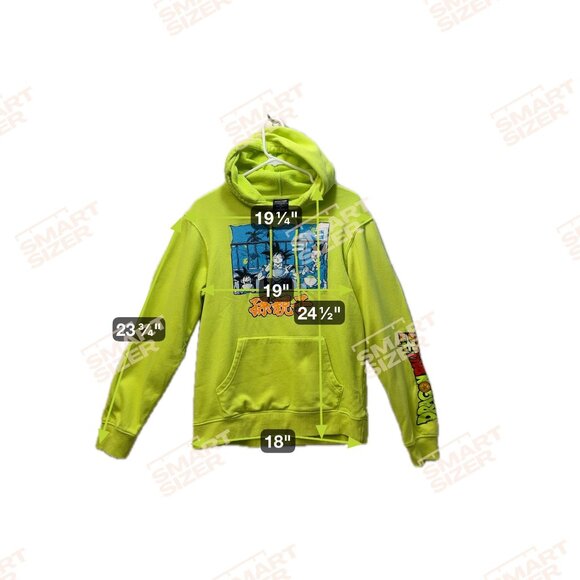 Dragon Ball Super Lime Green Pullover Hoodie Small graphics chest long sleeve - Picture 2 of 6